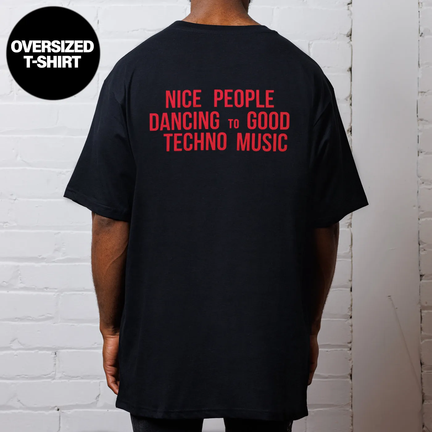 Peoples Techno Back Print - Tshirt - Black