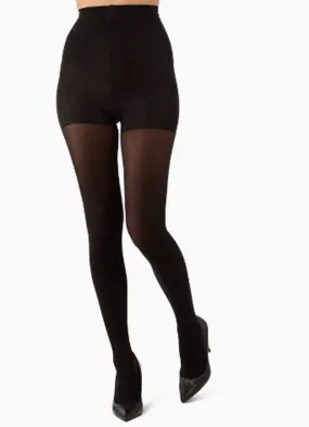 Perfectly Opaque Control Top Tights in Black by MeMoi