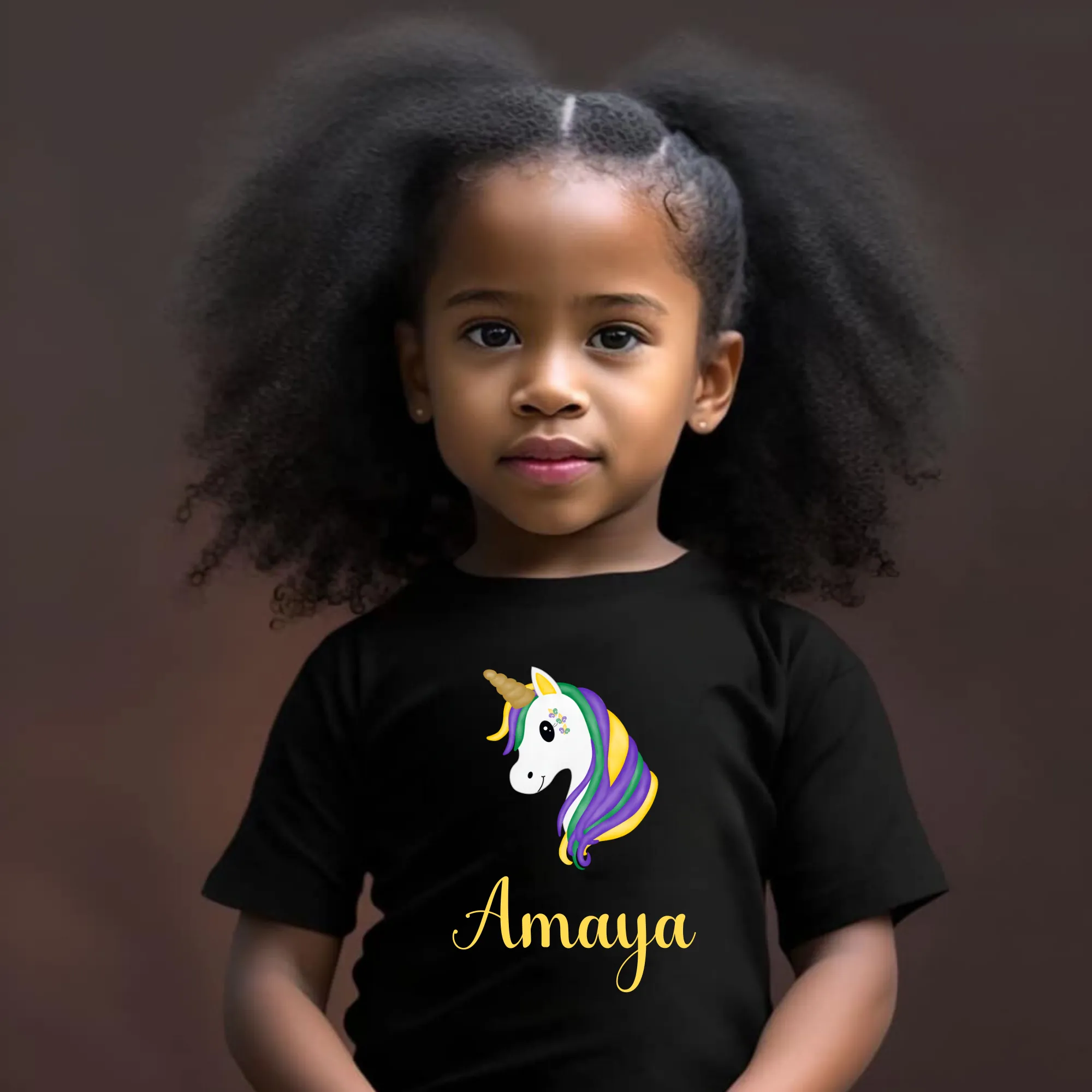 Personalized Mardi Gras Unicorn Shirt for Girls