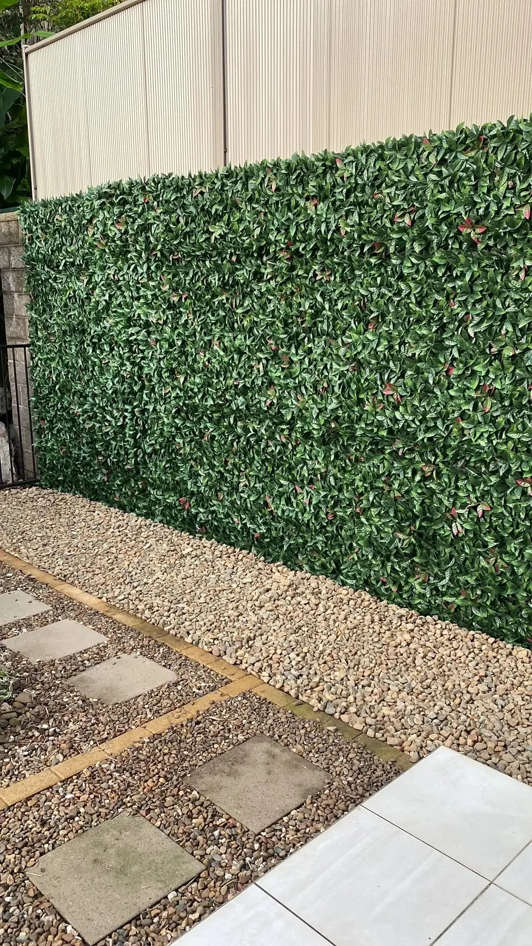 Photinia Artificial Hedge Panel / Fake Vertical Garden 1m x 1m UV Resistant