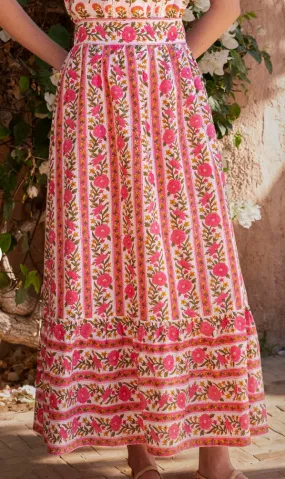 Pink City Prints Lime Border Mabel Skirt