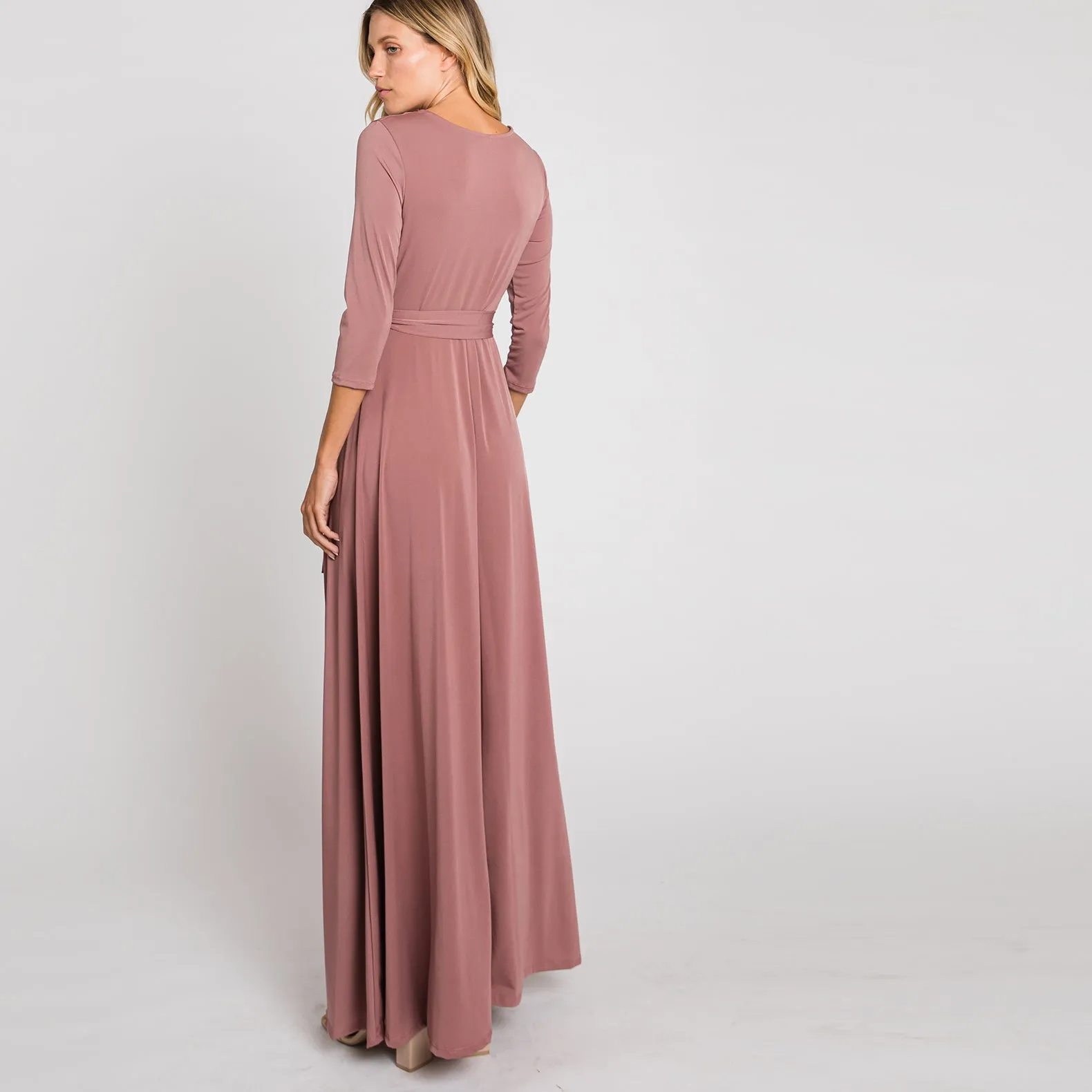 Pink Venechia Maxi Wrap Dress