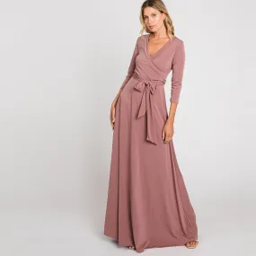 Pink Venechia Maxi Wrap Dress