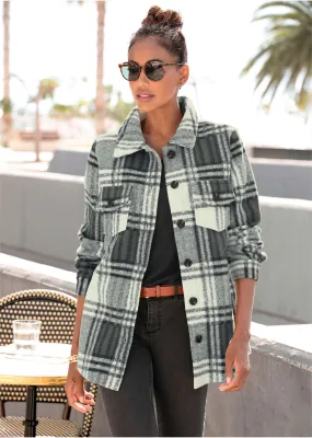 Plaid Jacket - Black & White