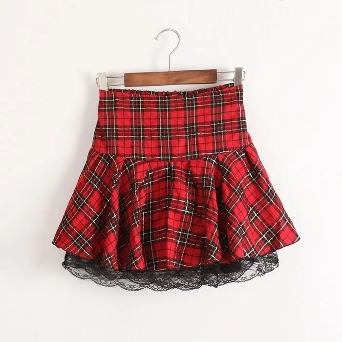 Plaid School Girl Skirt