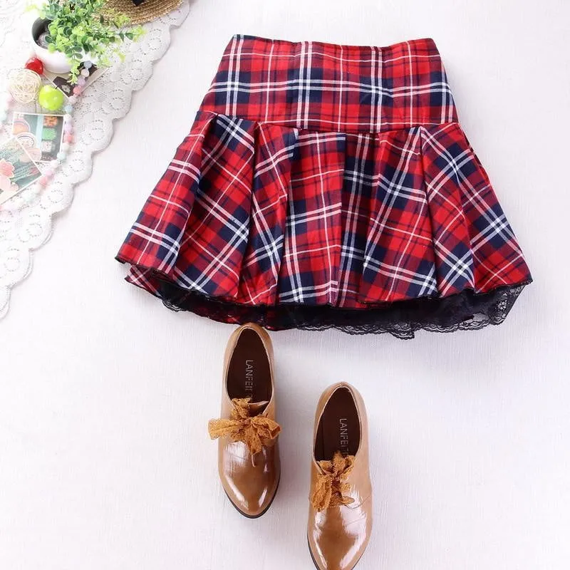 Plaid School Girl Skirt