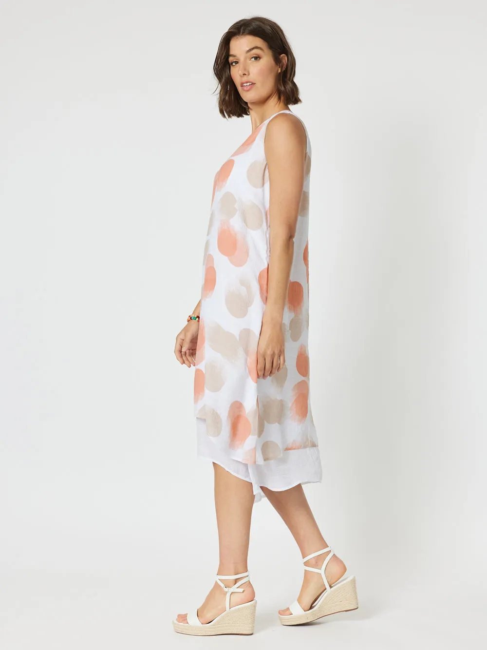 Portofino Spot Dress - Melon