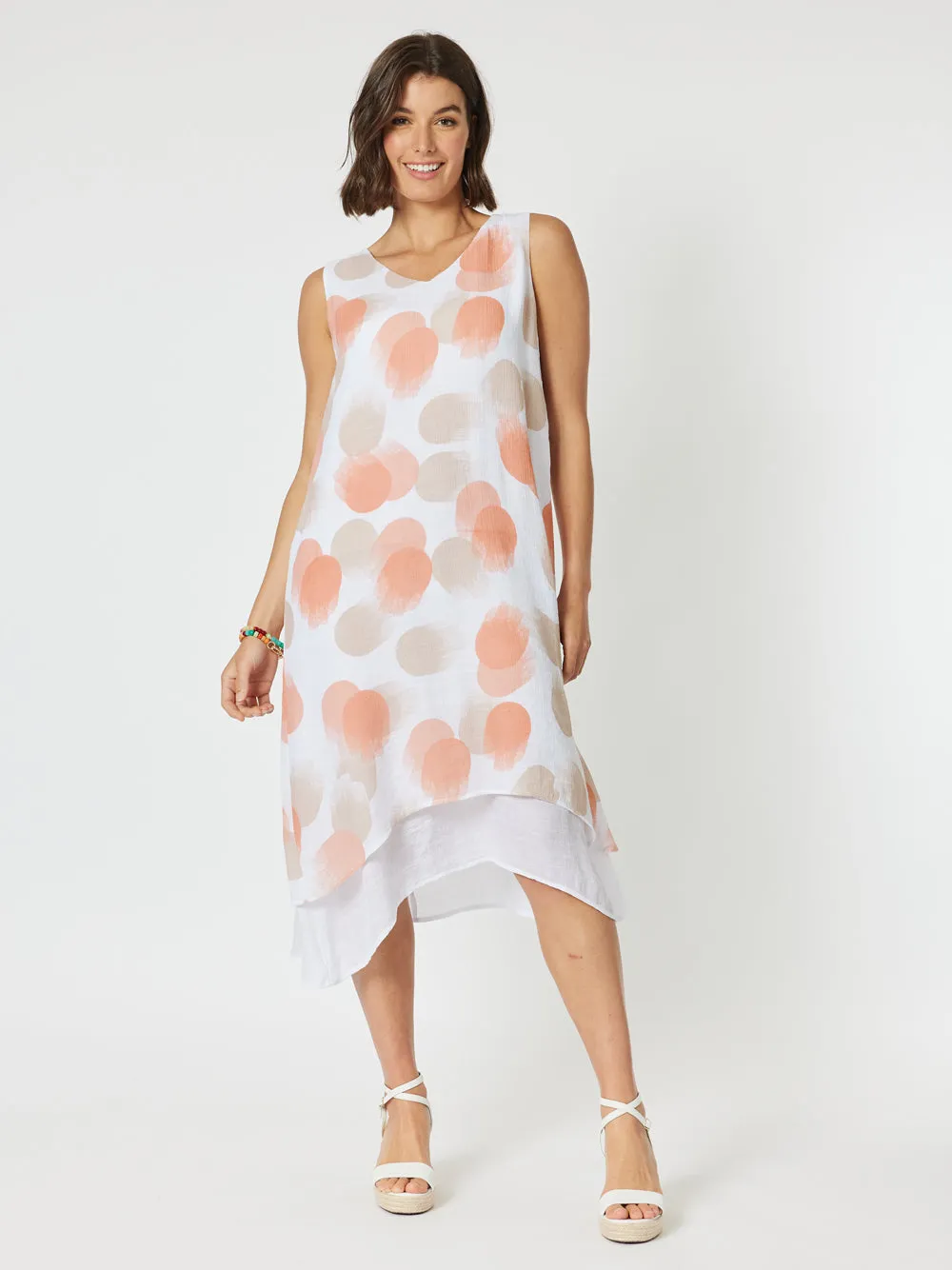 Portofino Spot Dress - Melon