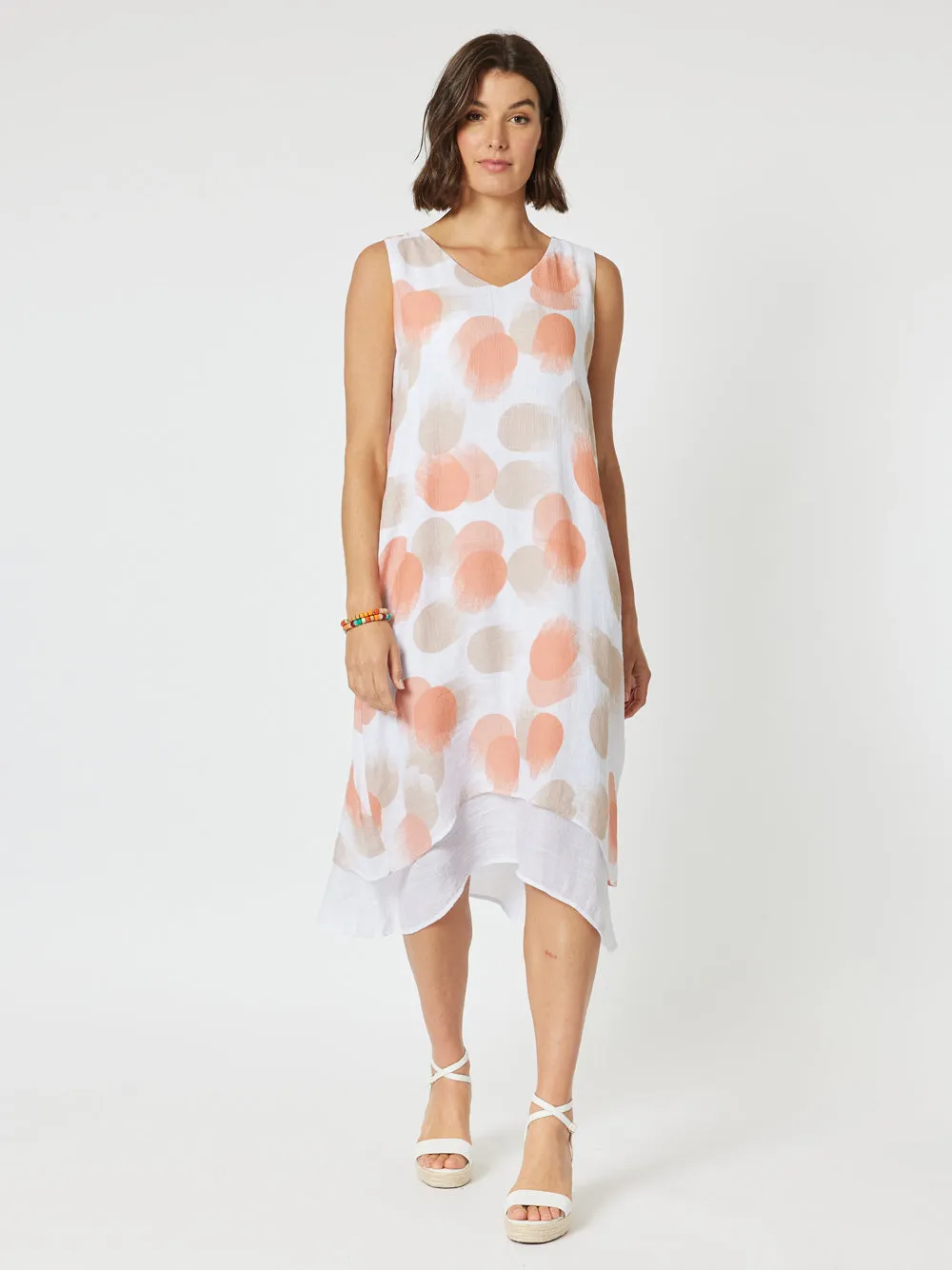 Portofino Spot Dress - Melon