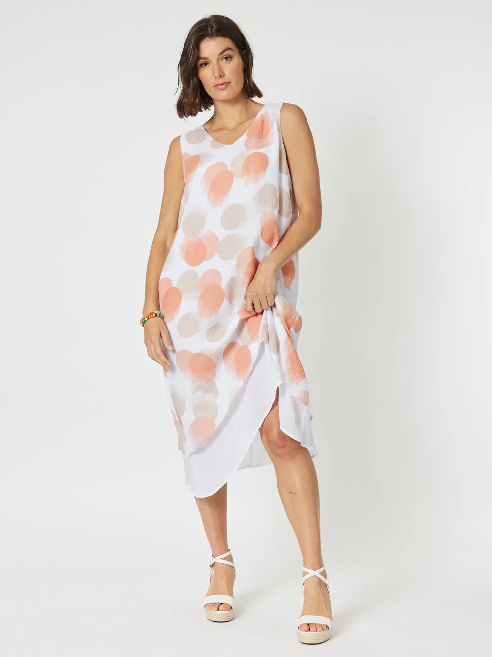 Portofino Spot Dress - Melon