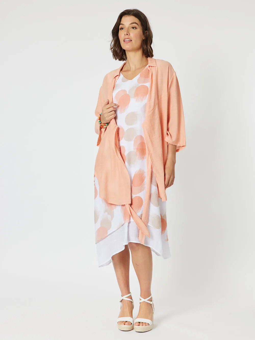 Portofino Spot Dress - Melon