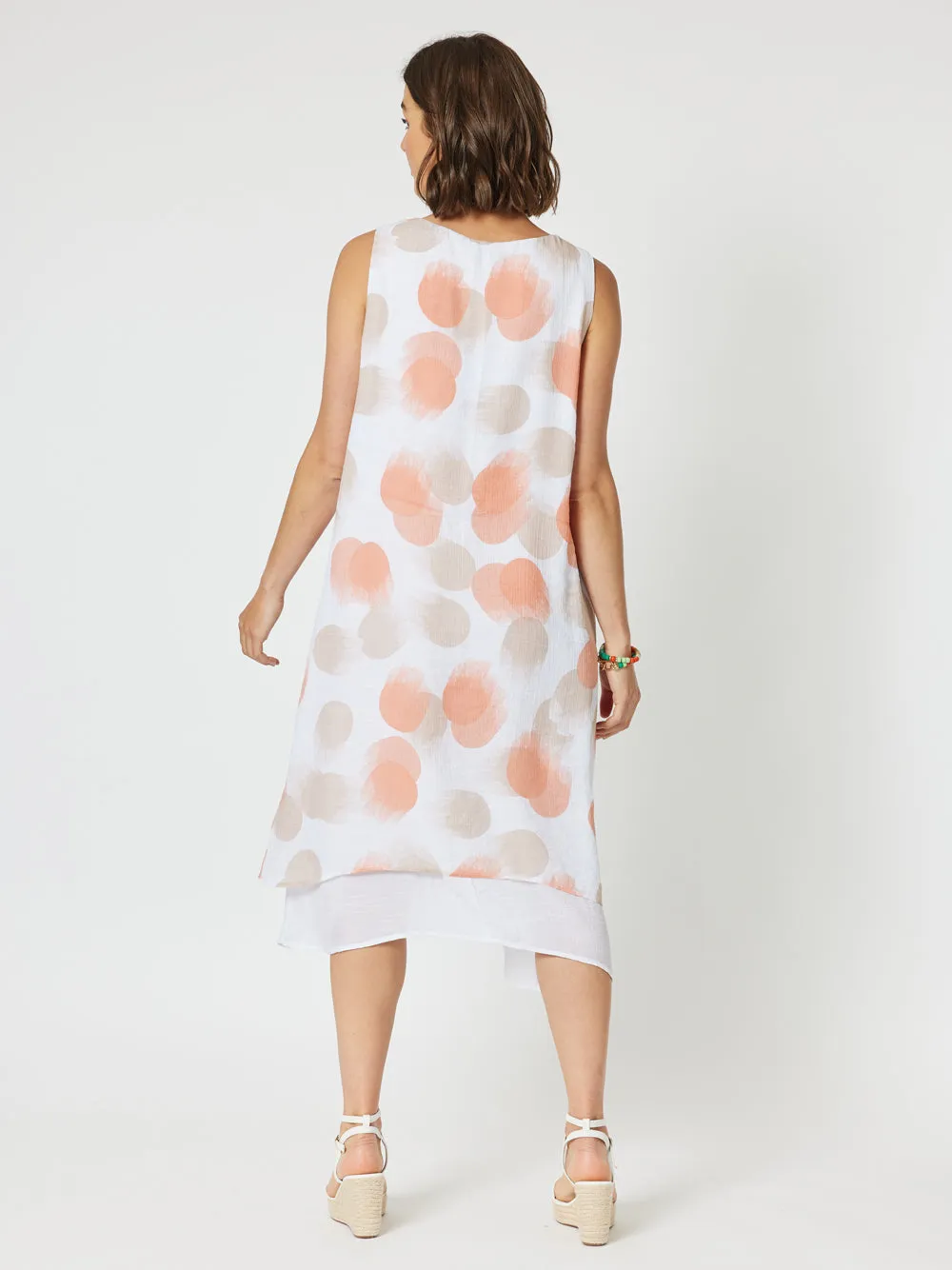 Portofino Spot Dress - Melon