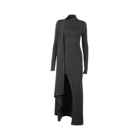 Pre Order:  High Slit Shawl Wrap Dress