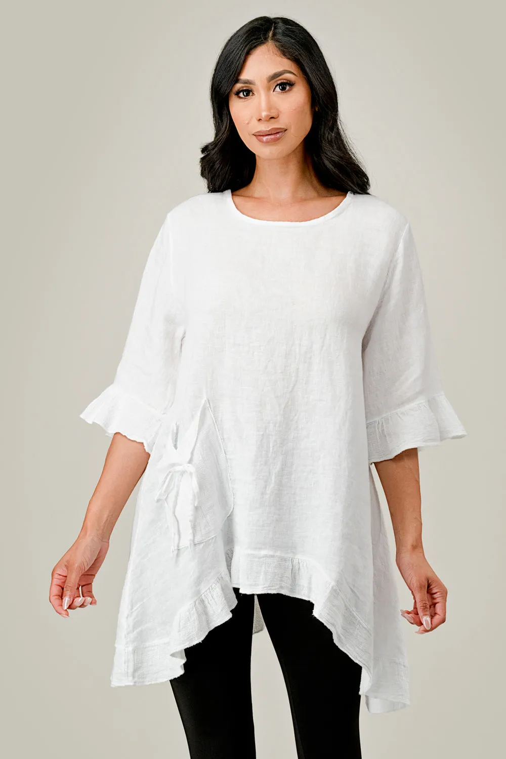 Raw Moda Single Pocket Linen tunic