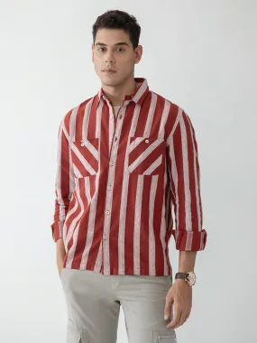 Red Striped Shacket