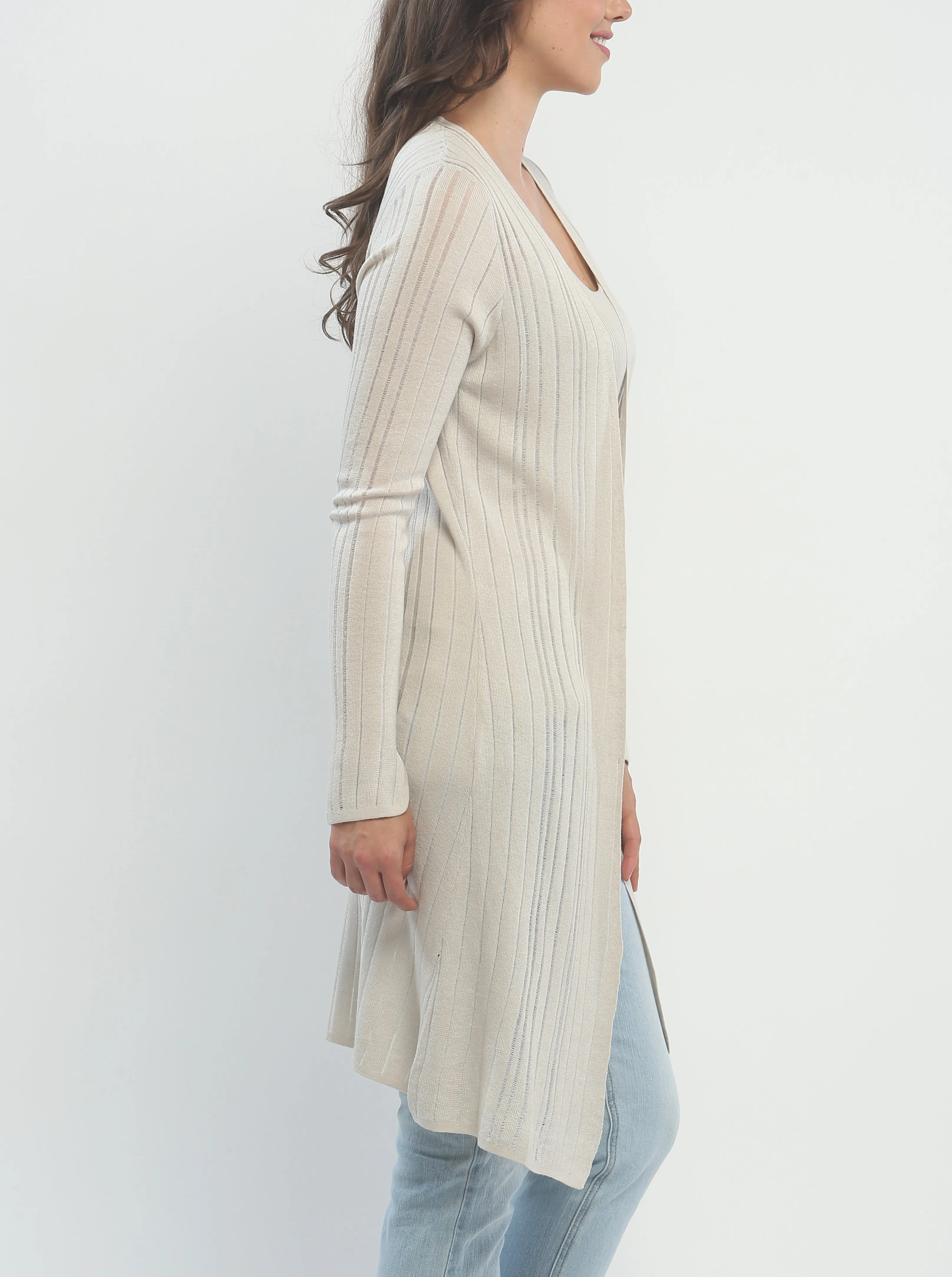 Semi Sheer Striped Duster