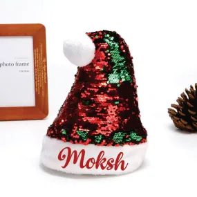 Sequins Santa Caps - Green and Red