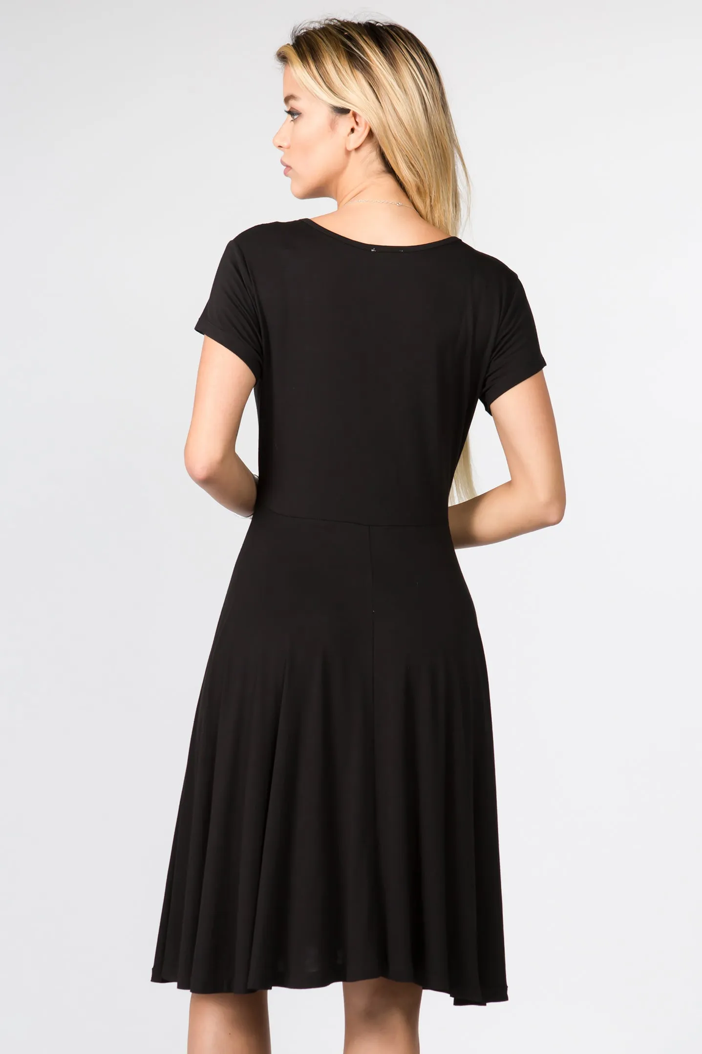 Sexy Surplice Faux Wrap V-Neck Dress