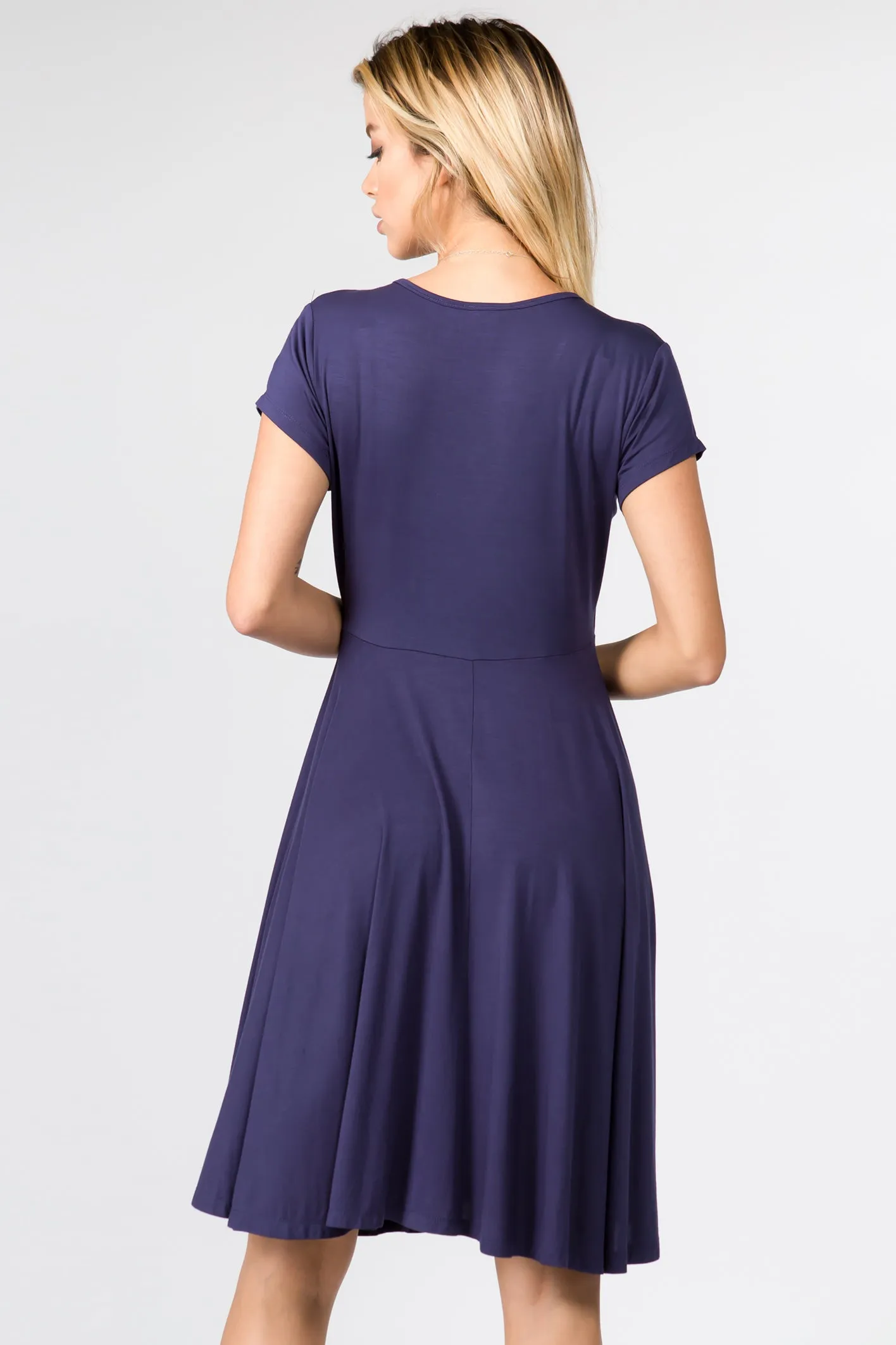 Sexy Surplice Faux Wrap V-Neck Dress