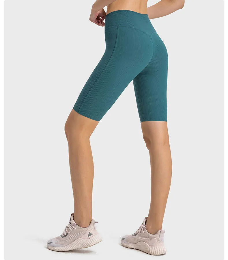 Shaping High Waist Peach Hip Sports Tights Outdoor Running Fitness Yoga Shorts Women