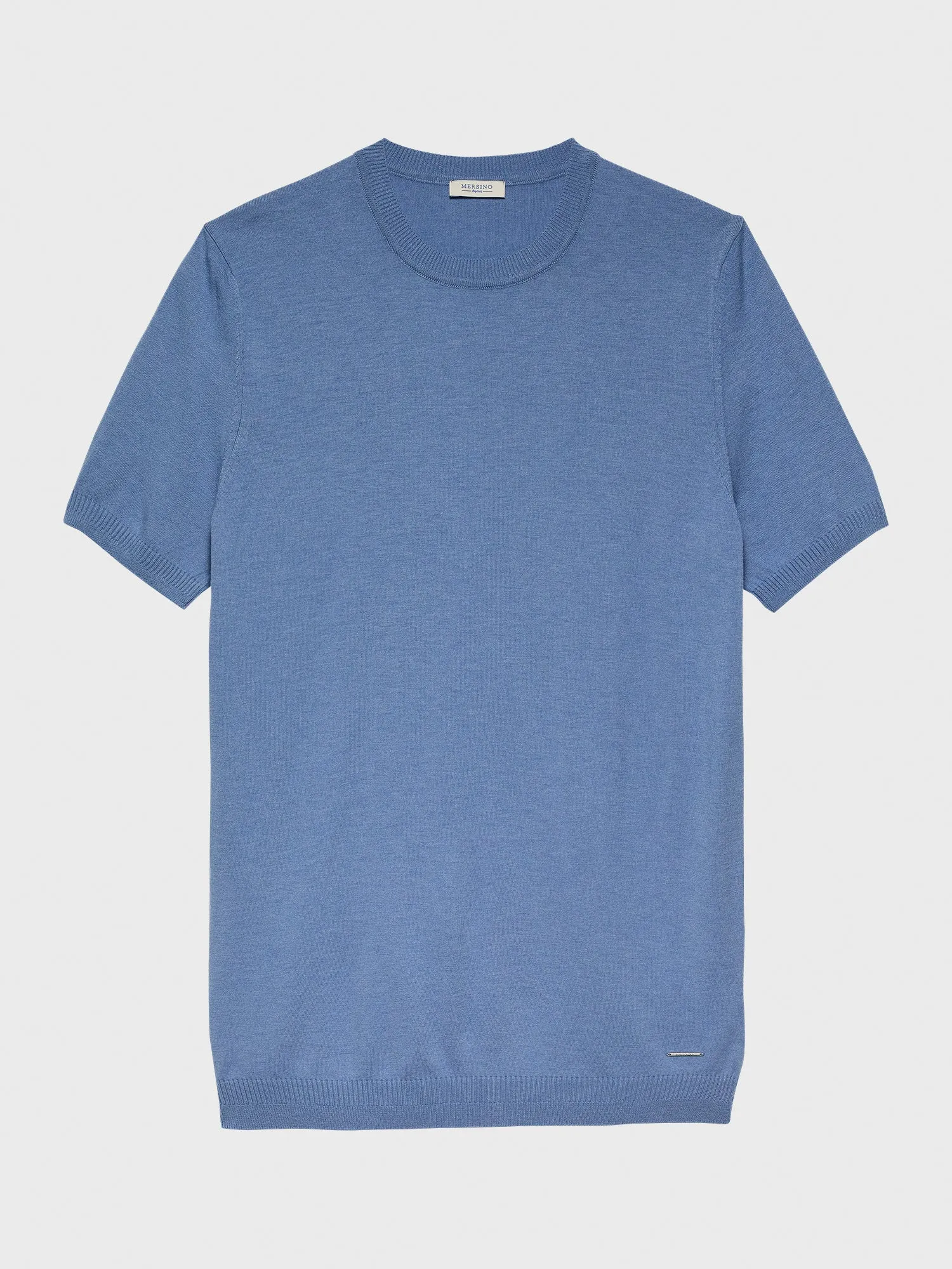 SKY BLUE CASHMERE SILK T-SHIRT