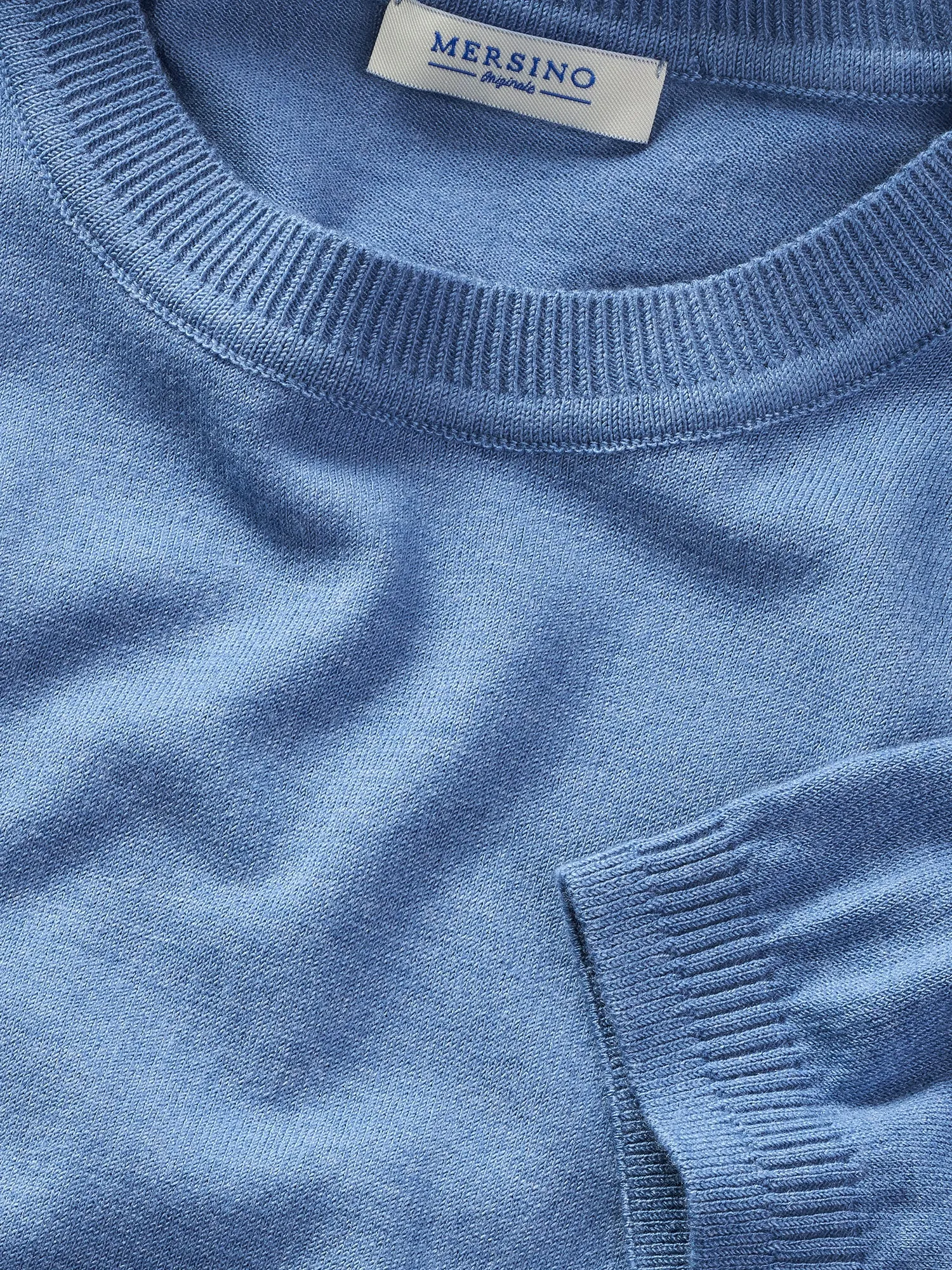 SKY BLUE CASHMERE SILK T-SHIRT