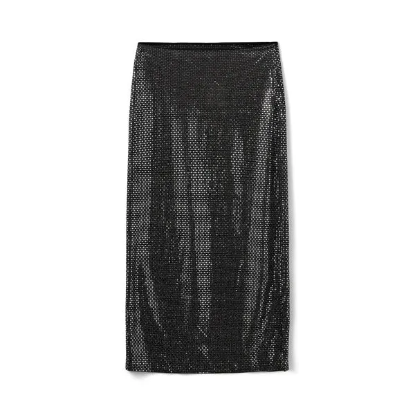 Sofie Schnoor Midi Skirt-Black w Silver-S244251