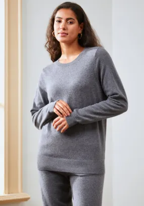 SoftBlend Cashmere Crewneck (Charcoal)