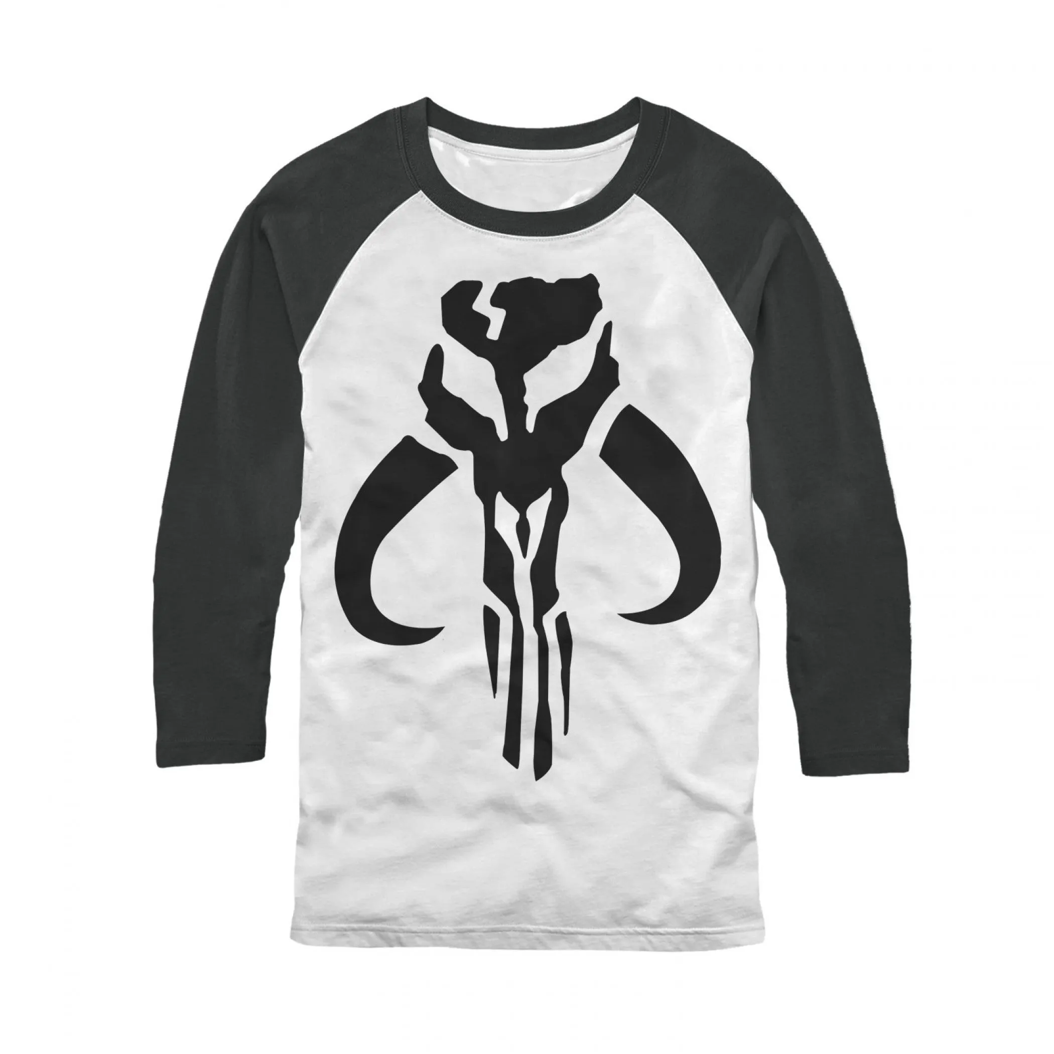 Star Wars The Mandalorian Mythosaur Symbol 3/4 Sleeve Baseball T-Shirt