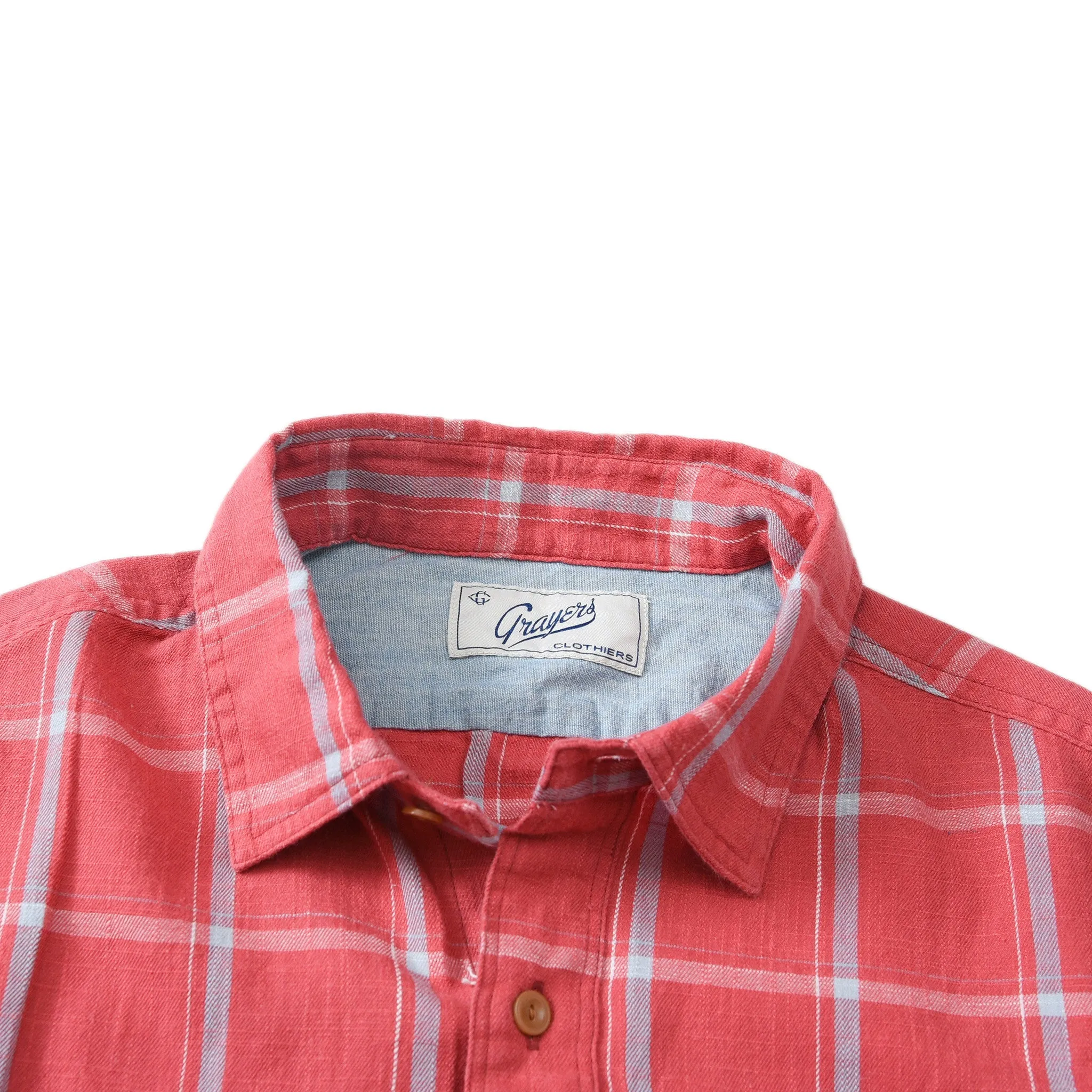 Sterling Slub Twill Shirt - Red Blue Windowpane (Final Sale)