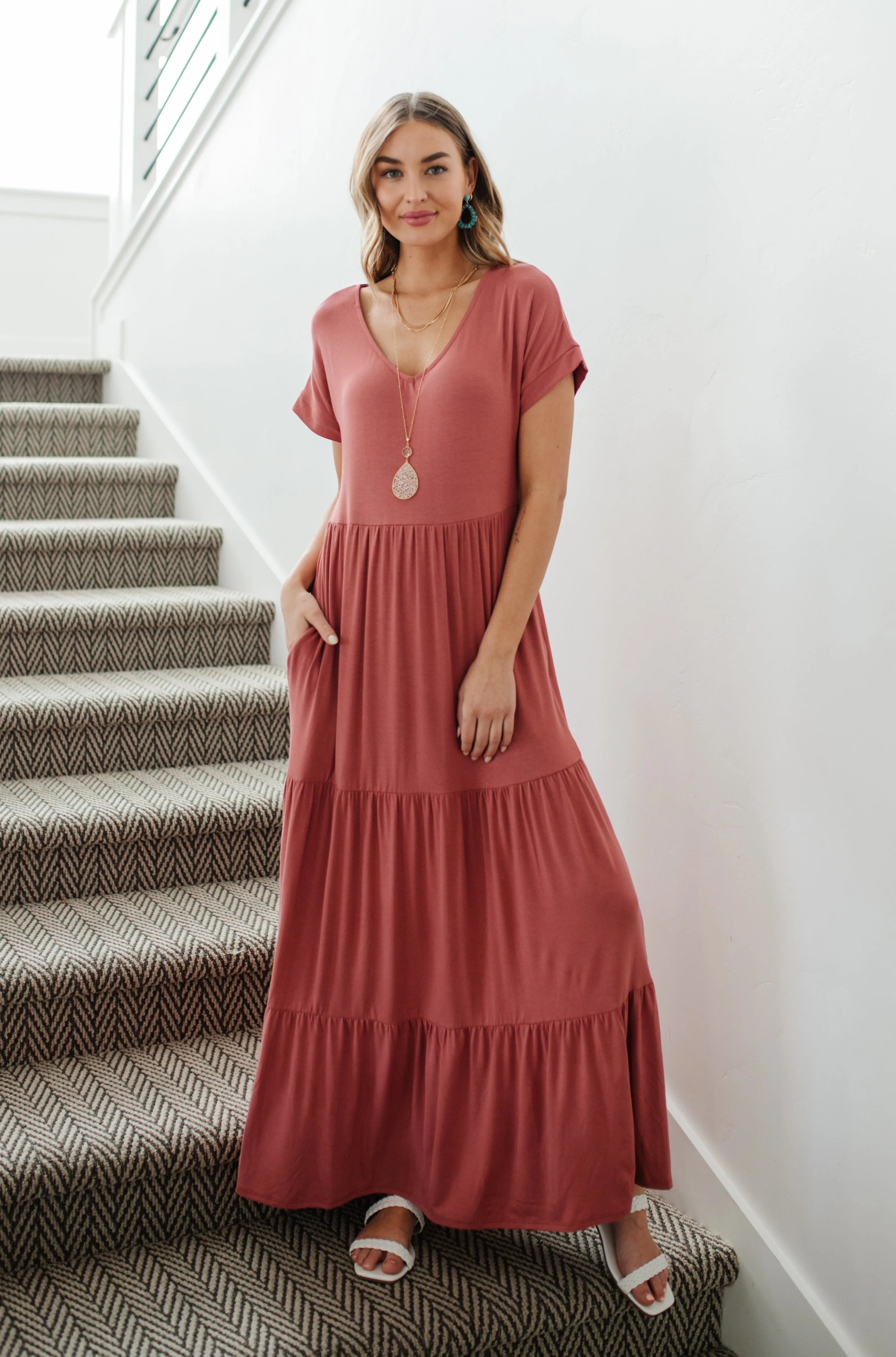 Sun Angel Dress In Rose Pink