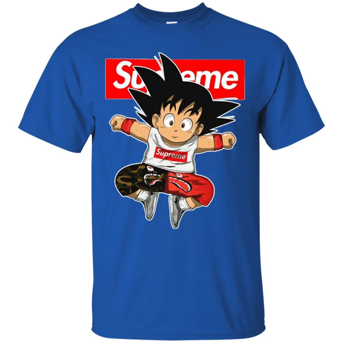 Supreme Dragon Ball Goku T-shirt Men Cotton T-Shirt