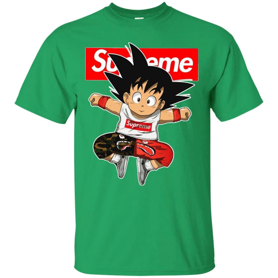 Supreme Dragon Ball Goku T-shirt Men Cotton T-Shirt