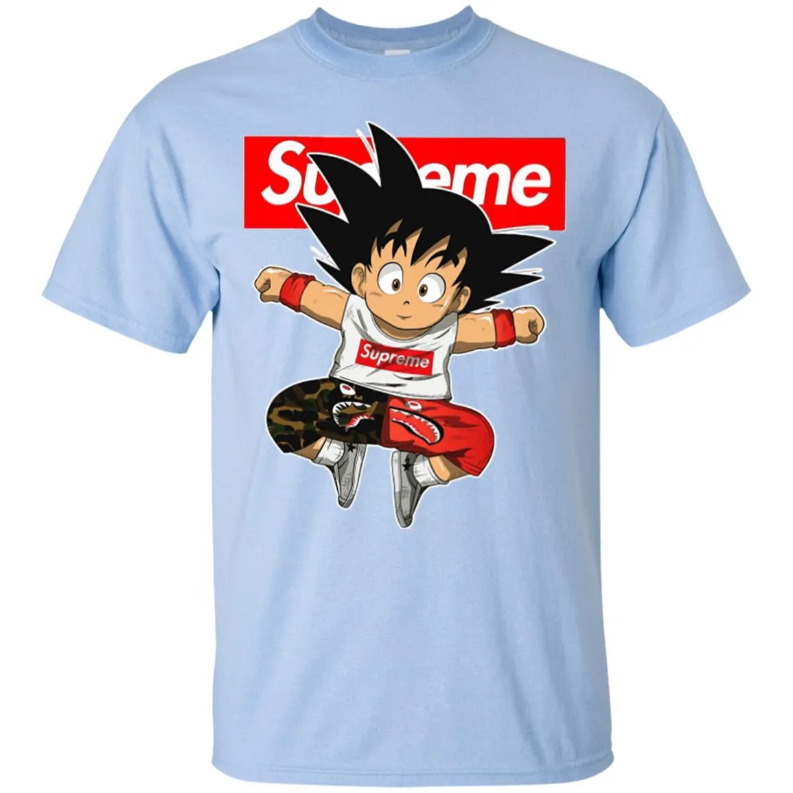 Supreme Dragon Ball Goku T-shirt Men Cotton T-Shirt