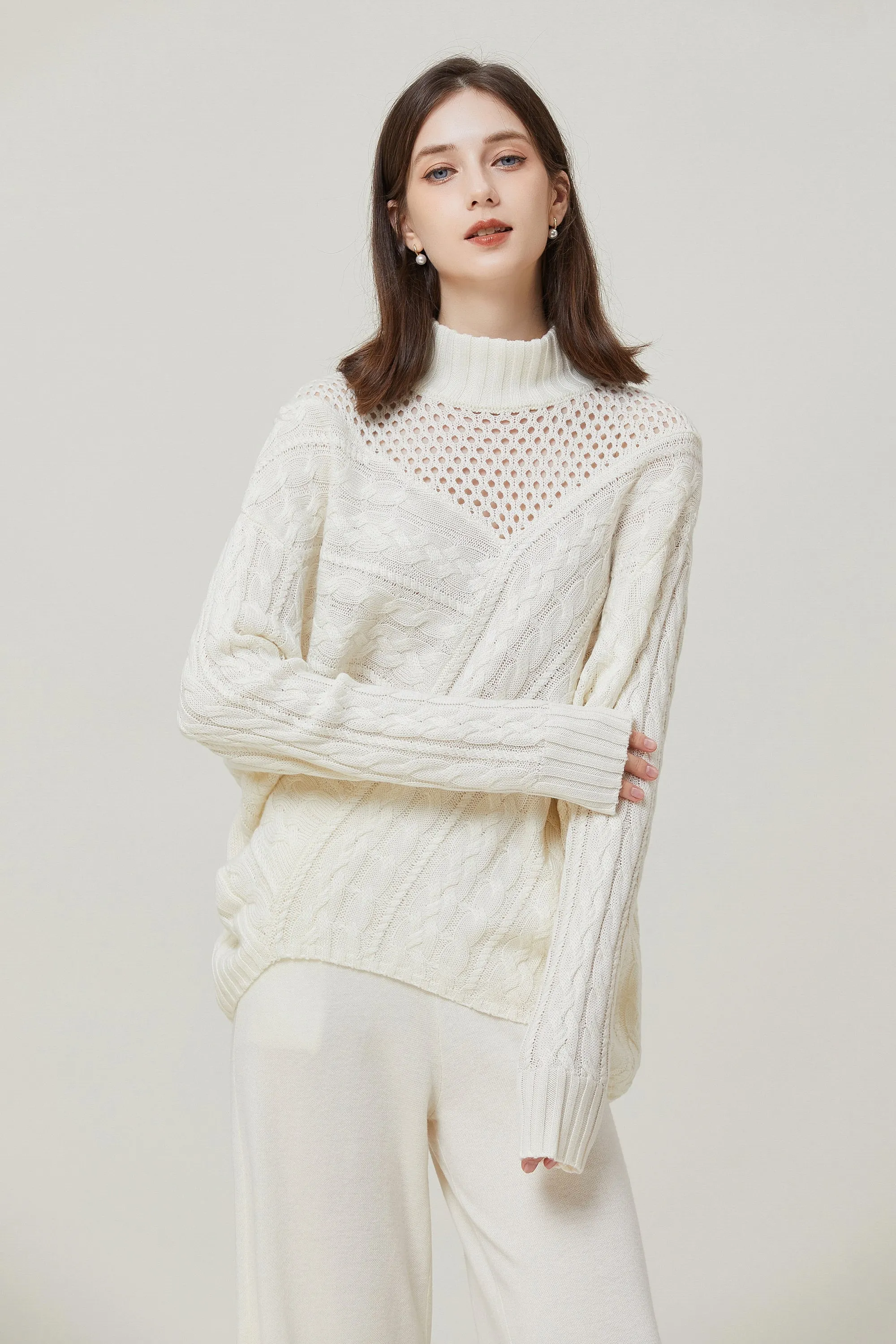 Sylphide | Edmee White Wool Sweater