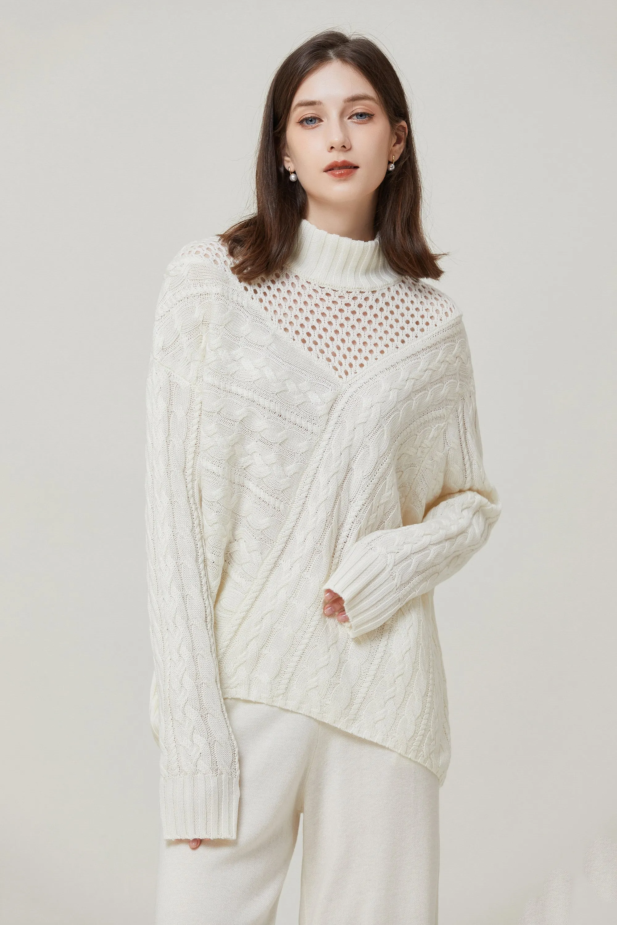 Sylphide | Edmee White Wool Sweater