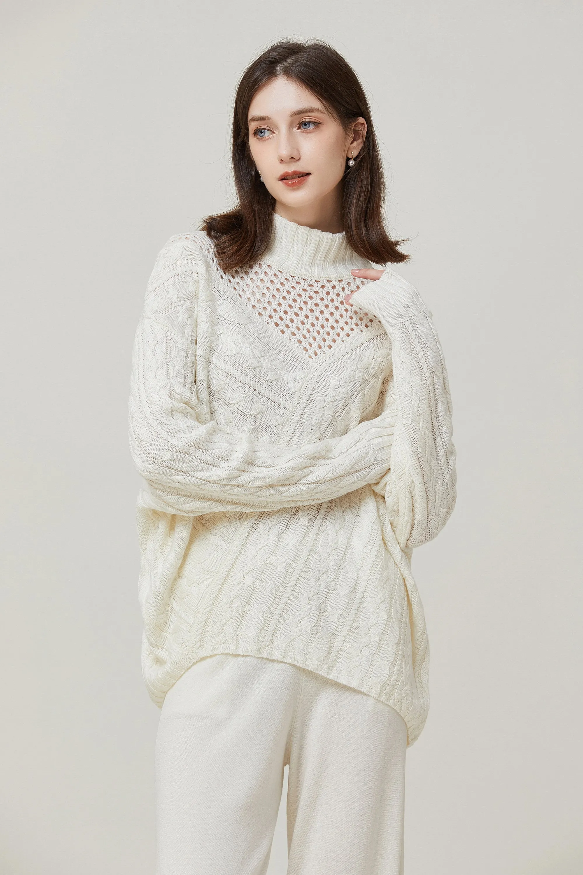 Sylphide | Edmee White Wool Sweater