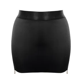 Syra open back skirt - black