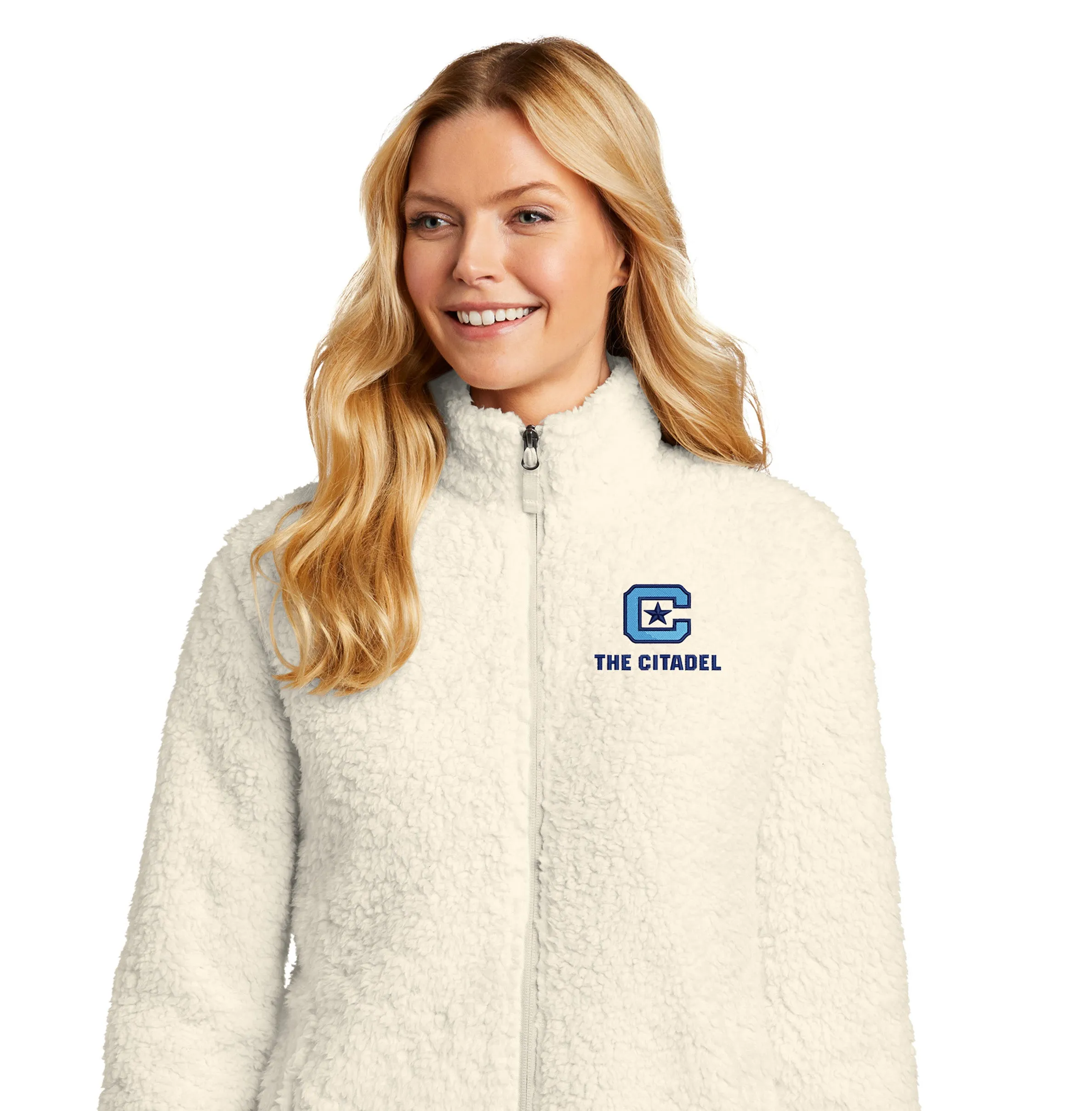 The Citadel C Star Sports logo, Ladies Cozy Fleece Jacket