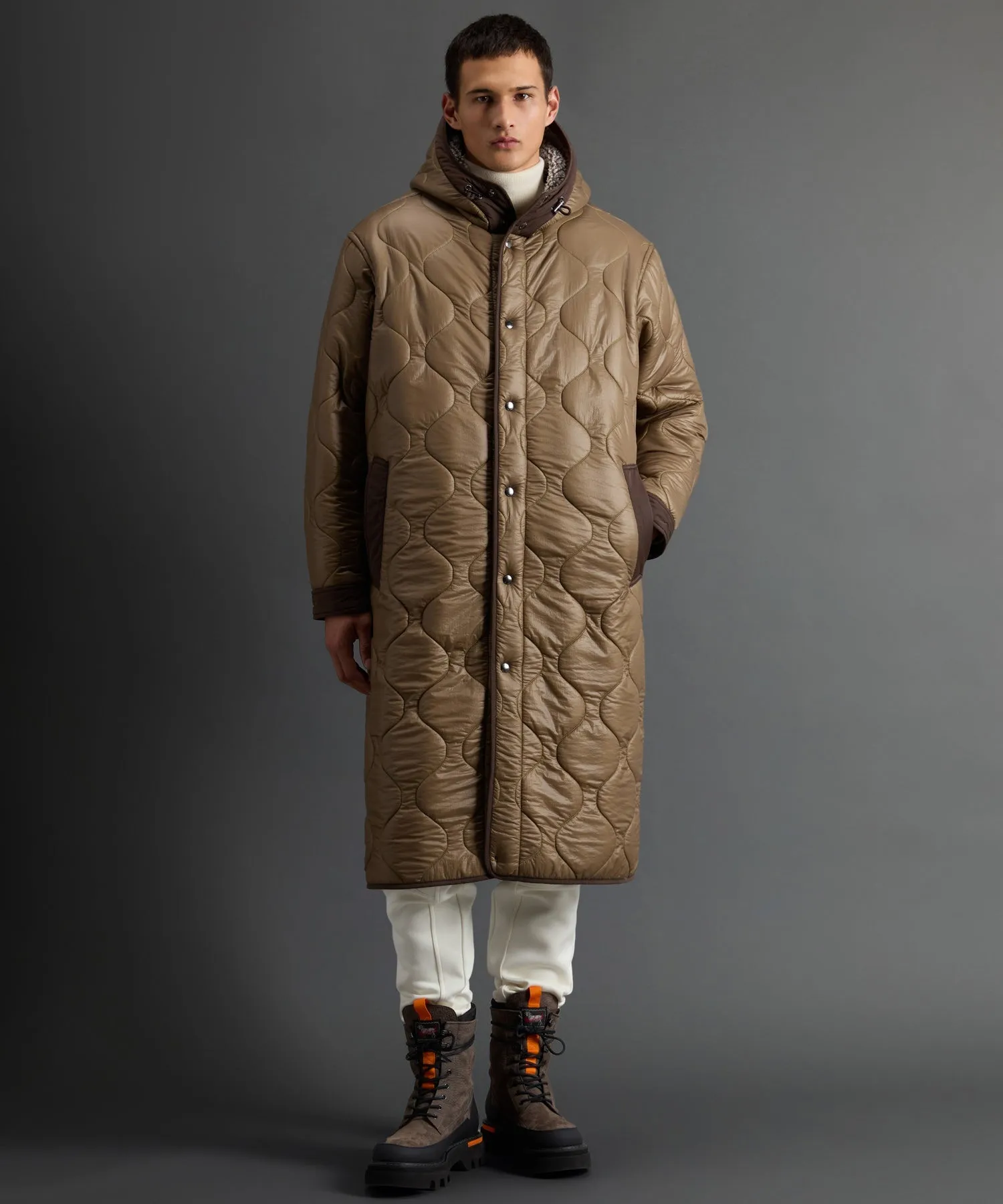 Todd Snyder X Woolrich Quilted Sherpa-Lined Long Jacket