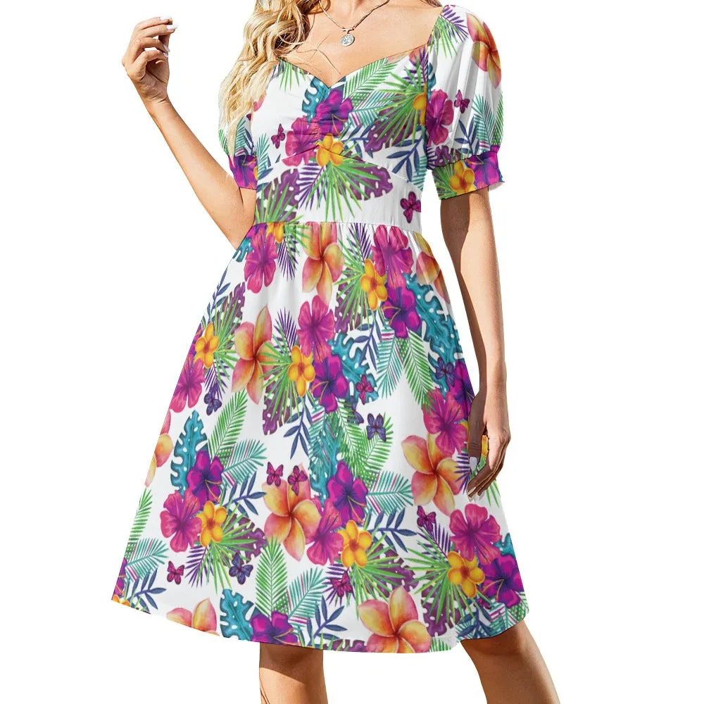 Tropical Floral Women's Sweetheart Dress