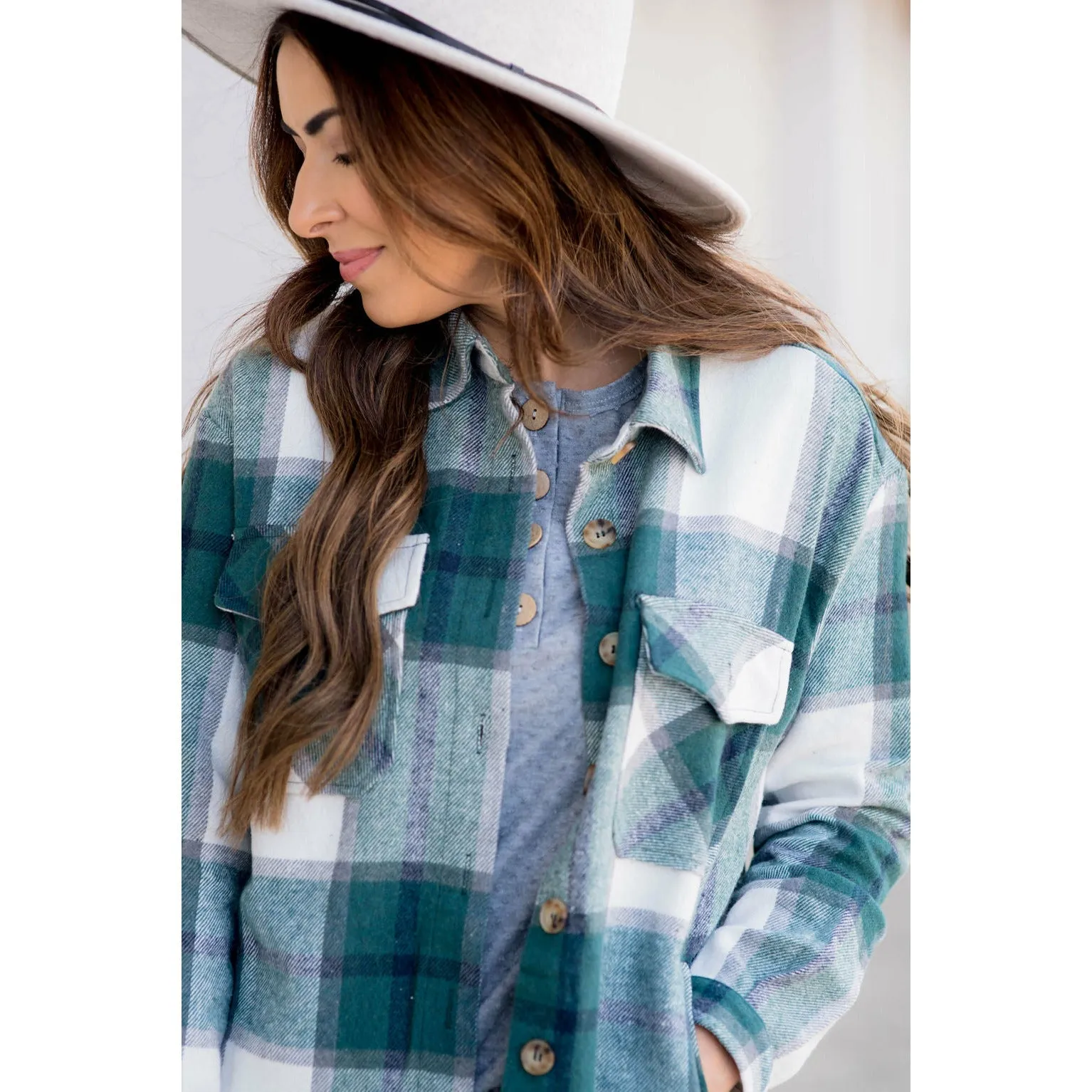 Two Pocket Large Plaid Shacket