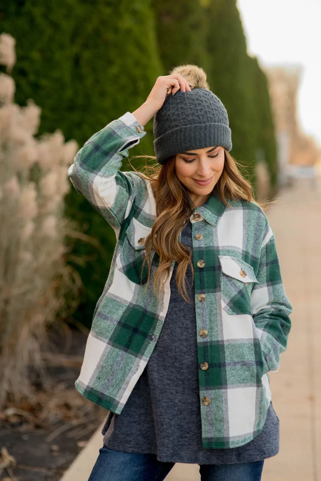 Two Pocket Large Plaid Shacket