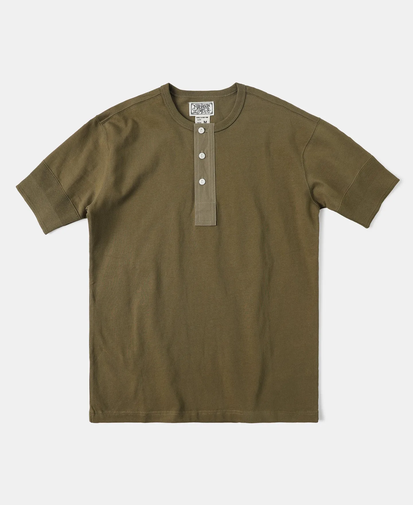 Vintage Short Sleeve Henley T-Shirt - Green