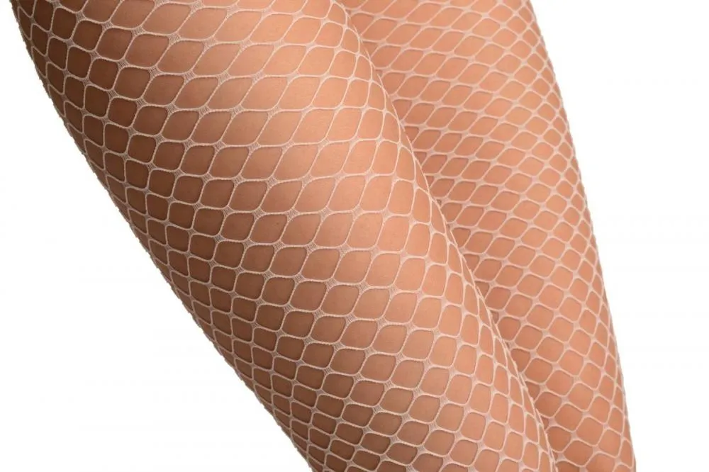 White Medium Mesh Luxury Fishnet Tights