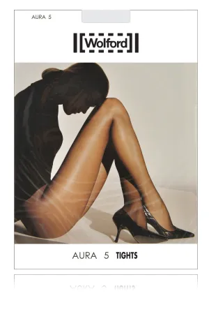 WOLFORD AURA 5 Ultra Sheer Caramel Tights 4004