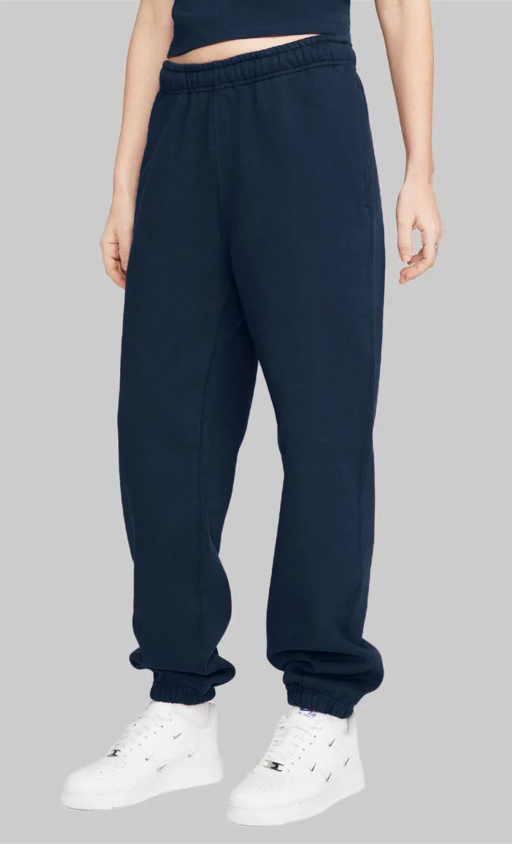 Women's Fleece Pants Elastic bottom (Navy)