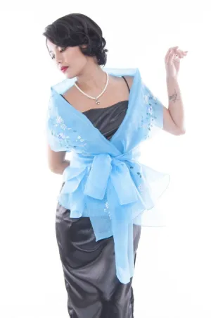 WS15 - MADE-TO-ORDER - Filipiniana Wrap-Around Light Blue with Gown